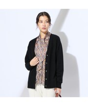 【L~4L/アンサンブル可】カシミヤシルクニットカーディガン