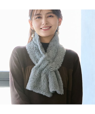 【一部店舗/WEB限定・洗える】フェイクファーマフラー