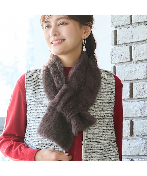 一部店舗/WEB限定・洗える】フェイクファーマフラー｜ジュニアー