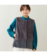 フロントフェイクファーベスト