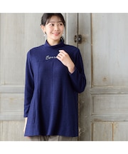 【洗える・日本製・L~4Lサイズ】ふんわり起毛チュニック
