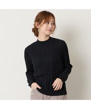 【洗える】ウール混ハイゲージニット