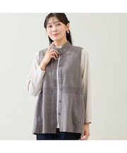 【洗える・L~4Lサイズ】ふんわり起毛ベスト