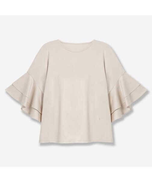 ラッフルスリーブカットソー