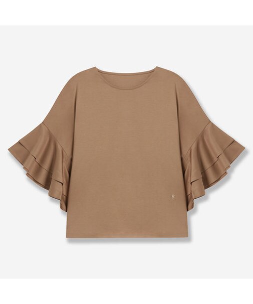 ラッフルスリーブカットソー
