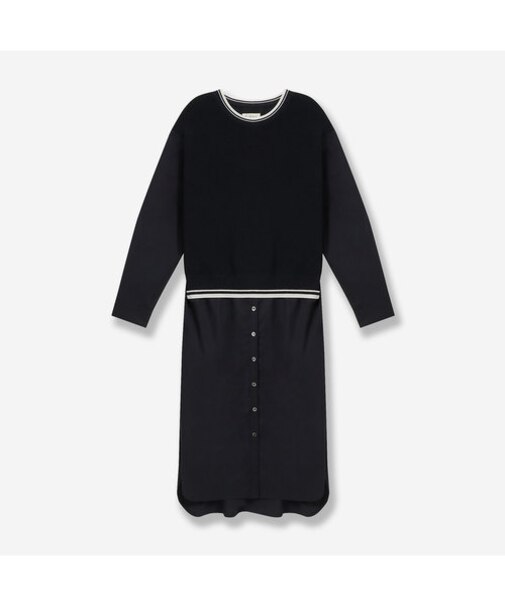ニットコンビシャツワンピース