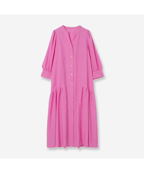 ブライトローンボリュームスリーブワンピース