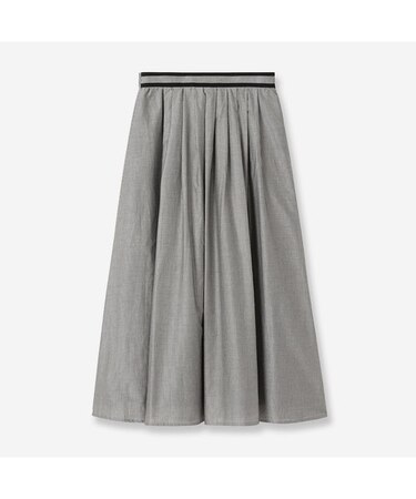 ラメボーダーギャザースカート