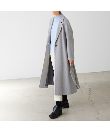 カシミヤ100％ロングコート