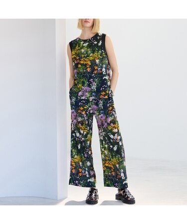 【セットアップ対応】フラワーガーデンワイドパンツ