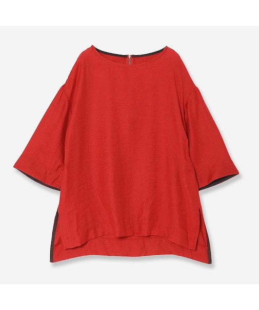 【洗える】クルーネックTブラウス