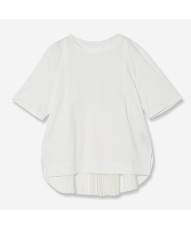 【洗える】バックプリーツデザインカットソー