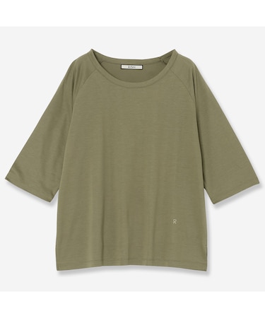 【接触冷感】コットンブレンドラグランTシャツ