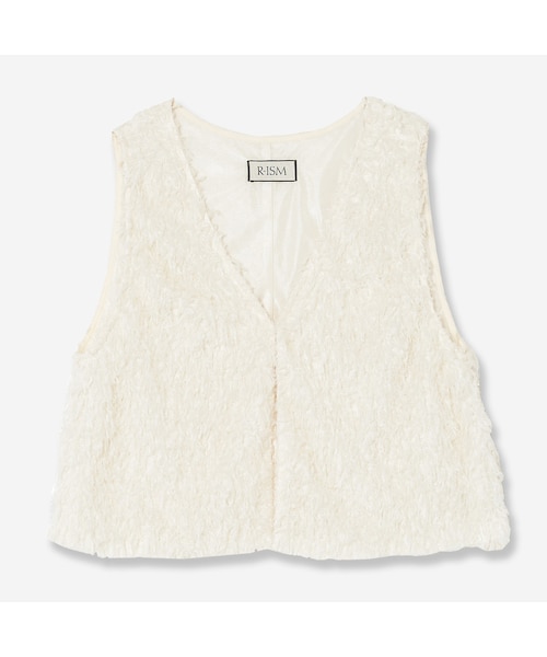 フリンジミックスツイード ショートジレ｜エポカの通販｜&mall（アンド