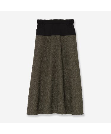 【2WAY・洗える】ジャージーコンビフクレジャカードスカート