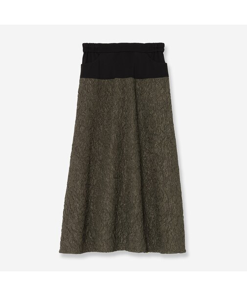 【2WAY・洗える】ジャージーコンビフクレジャカードスカート