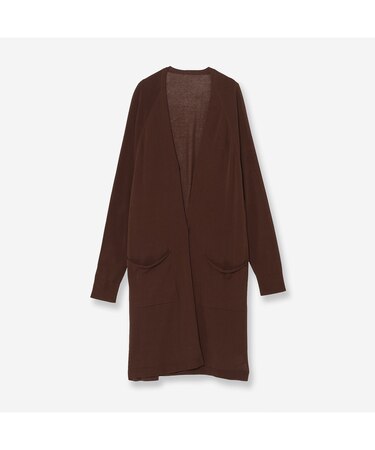 【アンサンブル対応】シアーロングニットカーディガン