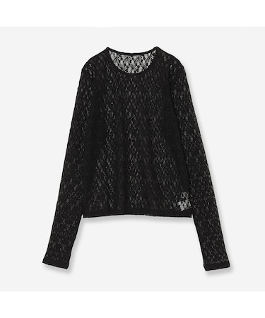 【洗える】ストレッチレースカットソー