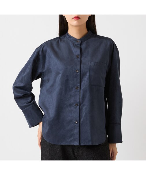 【セットアップ対応】スエードルックシャツ