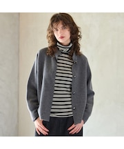 【カシミヤ30％】接結ニットジャケット