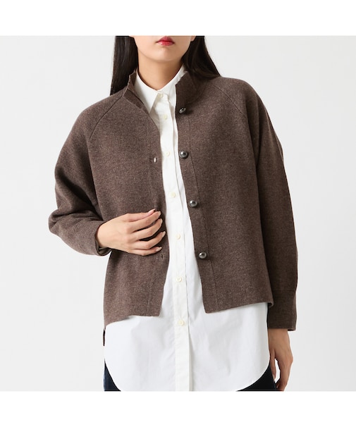 【カシミヤ30％】接結ニットジャケット