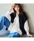 【カシミヤ30％】ジップニットベスト