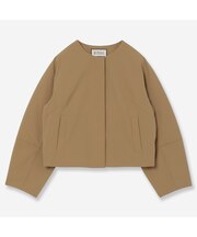 【防風・着ぶくれしない】薄ダウンコクーンスリーブジャケット