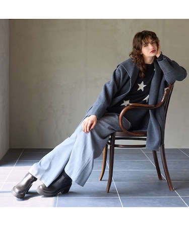 【R-ISM人気シルエット・洗える】ストライプバギーパンツ