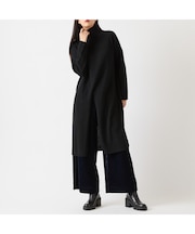 フロントスリットニットワンピース