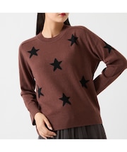 【カシミヤ100%】スターインターシャニット