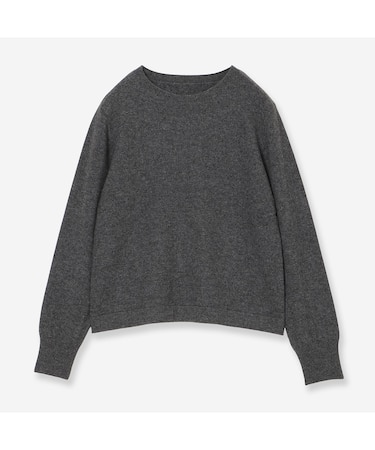 【全6色】カシミヤ100％クルーネックニット