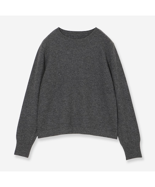 【全6色】カシミヤ100％クルーネックニット