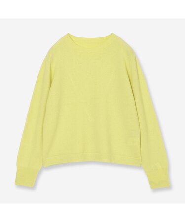 【全6色】カシミヤ100％クルーネックニット