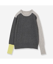 【カシミヤ100%】カラーブロックニット