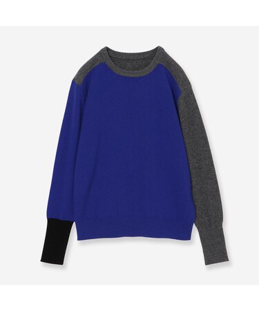 【カシミヤ100%】カラーブロックニット