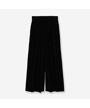 【S/M/Lサイズあり・ウエストゴム】ベルベットワイドパンツ