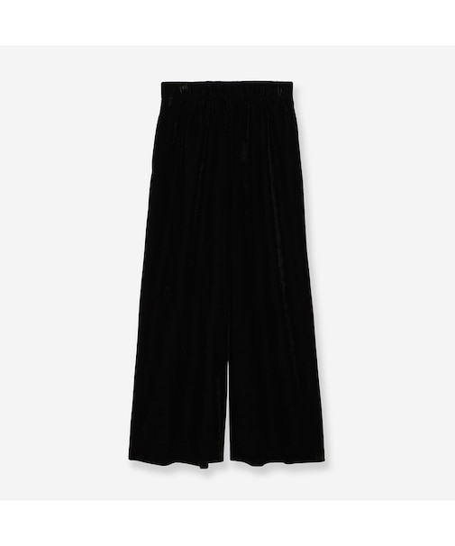 【S/M/Lサイズあり・ウエストゴム】ベルベットワイドパンツ