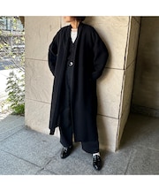 【カシミヤブレンド】リバーロングコート