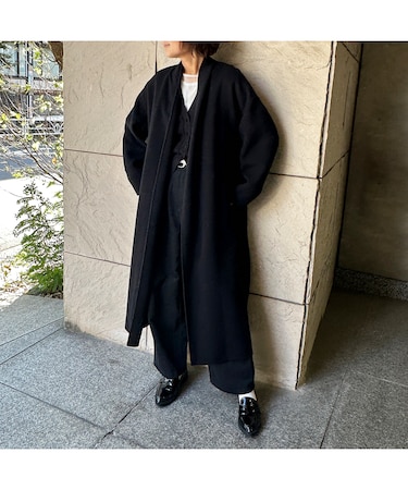 【カシミヤブレンド】リバーロングコート