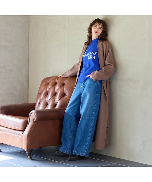 【カシミヤブレンド】リバーロングコート