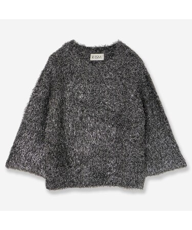 【着映えアイテム・洗える】モヘヤブレンドラメニット