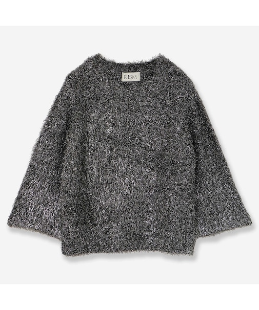 【着映えアイテム・洗える】モヘヤブレンドラメニット