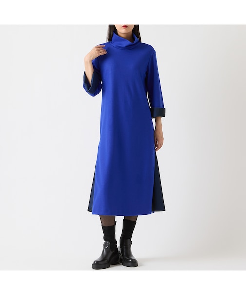 【2WAYシルエット】圧縮ウールスムースコクーンワンピース