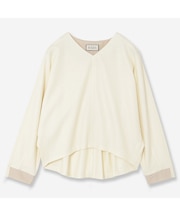 【セットアップ対応】圧縮ウールスムースタックブラウス