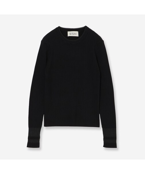 【洗える】リストシアーデザインリブニット