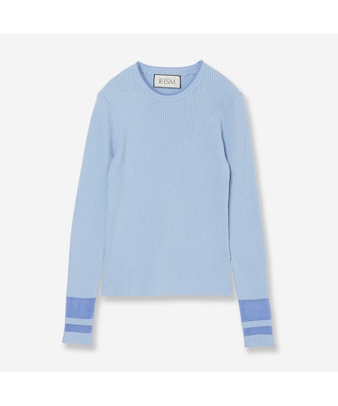 【洗える】リストシアーデザインリブニット