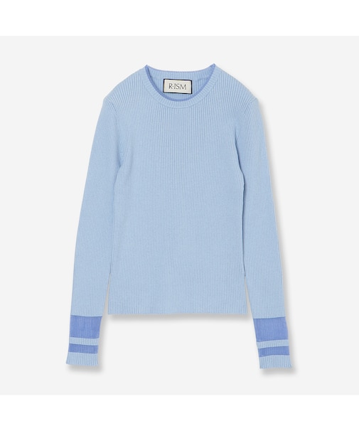 【洗える】リストシアーデザインリブニット