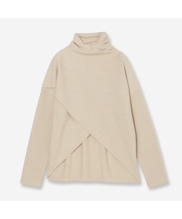 【洗える】デザインニットプルオーバー