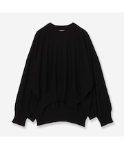 【洗える】フリルデザインニットプルオーバー