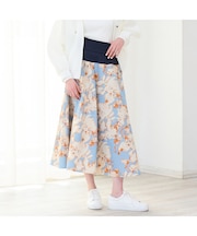 【セットアップ対応・洗える・S/M/Lサイズ】ウォーターカラーペイントスカート